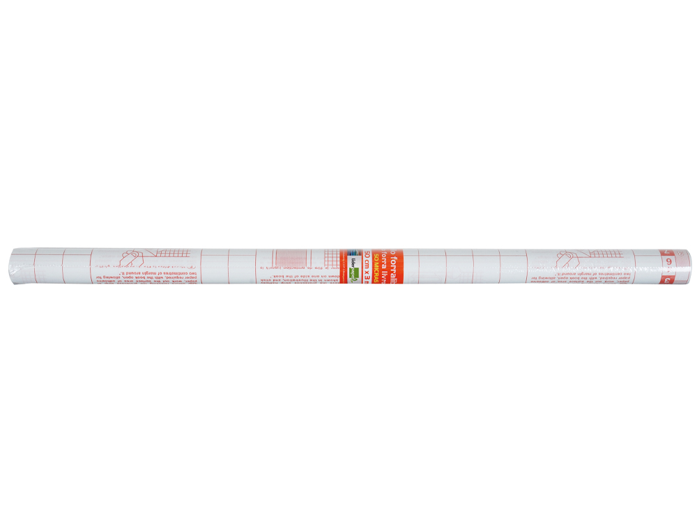 ROLLO PLASTICO ADHESIVO LIDERPAPEL 0.33X1.50 50 MC FORRALIBROS REMOVIBLE