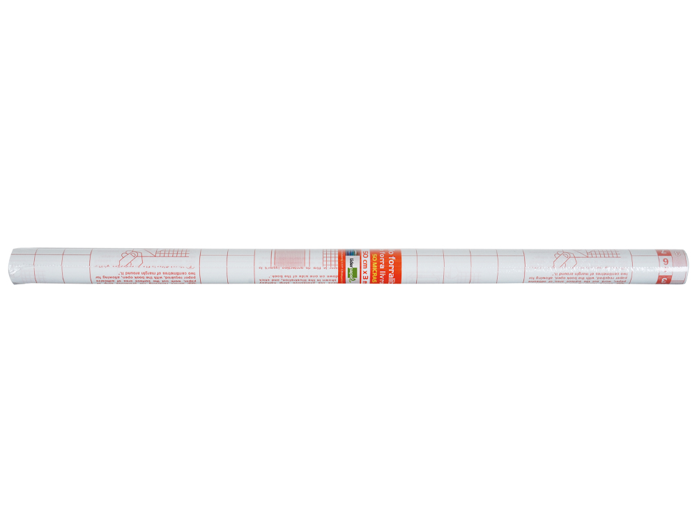 ROLLO PLASTICO ADHESIVO LIDERPAPEL 0.50X1.50 50 MC FORRALIBROS REMOVIBLE