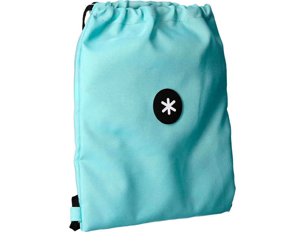 MOCHILA SACO PLANO ANTARTIK BOLSILLO INTERIOR CON CREMALLERA COLOR AZUL HIELO 350X400 MM