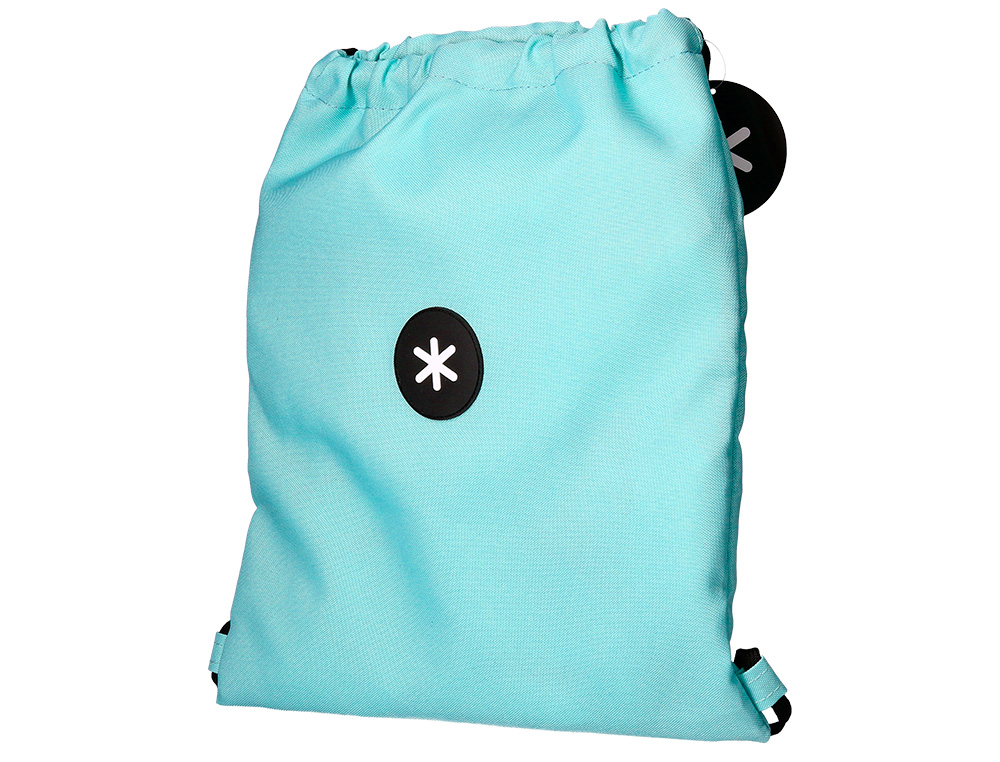 MOCHILA SACO PLANO ANTARTIK BOLSILLO INTERIOR CON CREMALLERA COLOR AZUL HIELO 350X400 MM