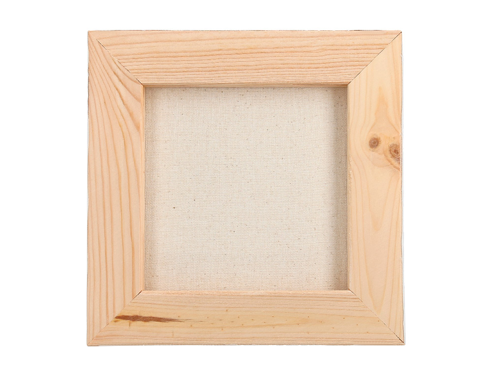 BASTIDOR LIDERCOLOR LIENZO GRAPADO LATERAL ALGODON 100% 12X12 CM