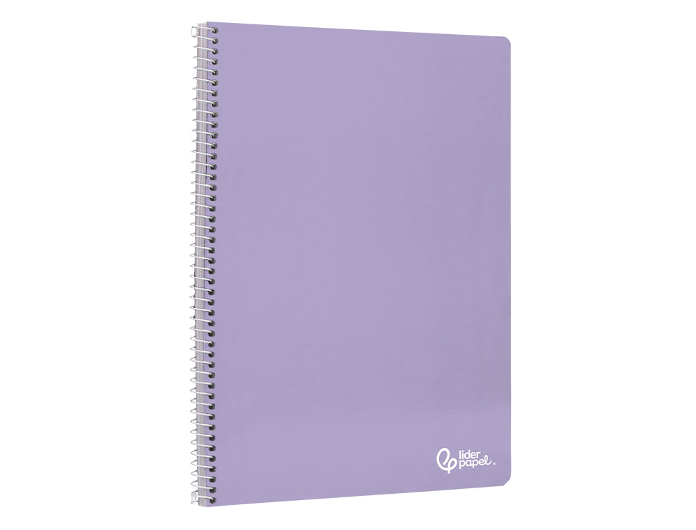 CUADERNO ESPIRAL LIDERPAPEL A4 SMART TAPA BLANDA 80H 75GR CUADRO 8 MM CON MARGEN COLORES SURTIDOS