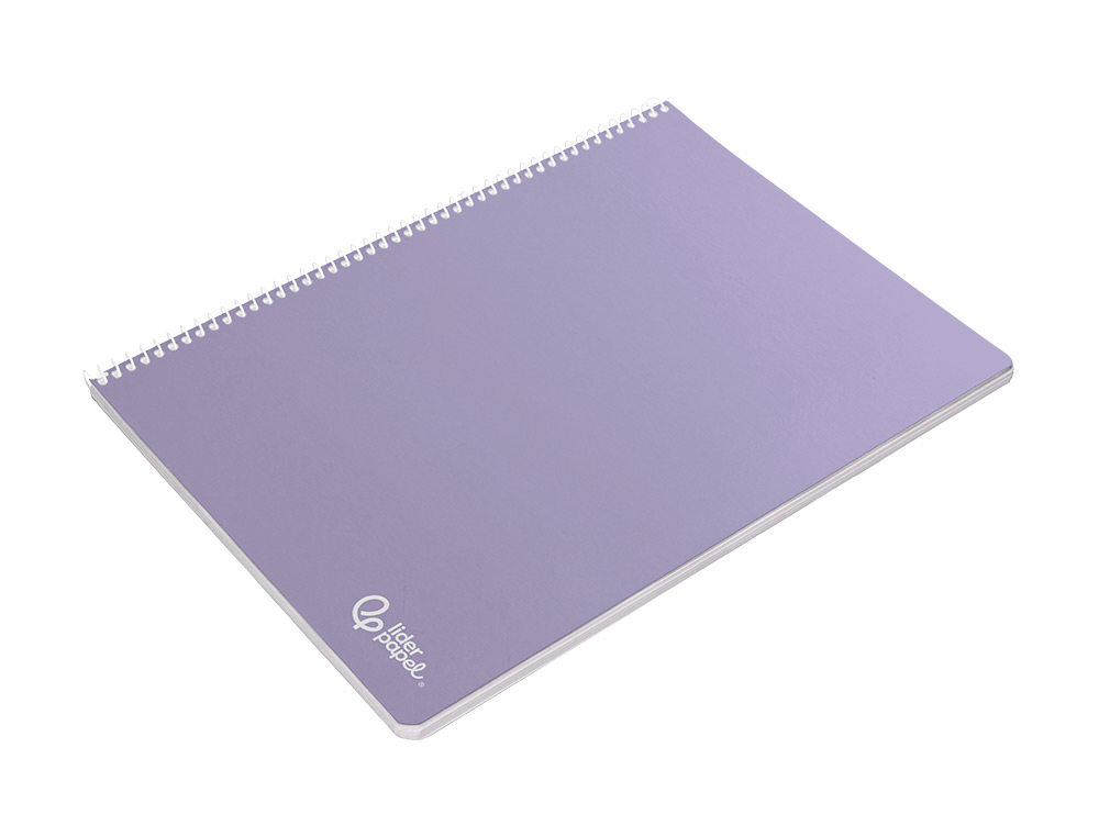 CUADERNO ESPIRAL LIDERPAPEL A4 SMART TAPA BLANDA 80H 75GR CUADRO 8 MM CON MARGEN COLORES SURTIDOS