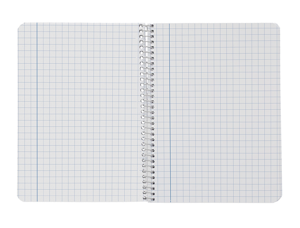 CUADERNO ESPIRAL LIDERPAPEL A4 SMART TAPA BLANDA 80H 75GR CUADRO 8 MM CON MARGEN COLORES SURTIDOS