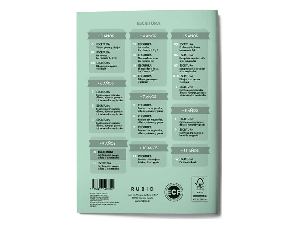 CUADERNO RUBIO CALIGRAFIA Nº 11