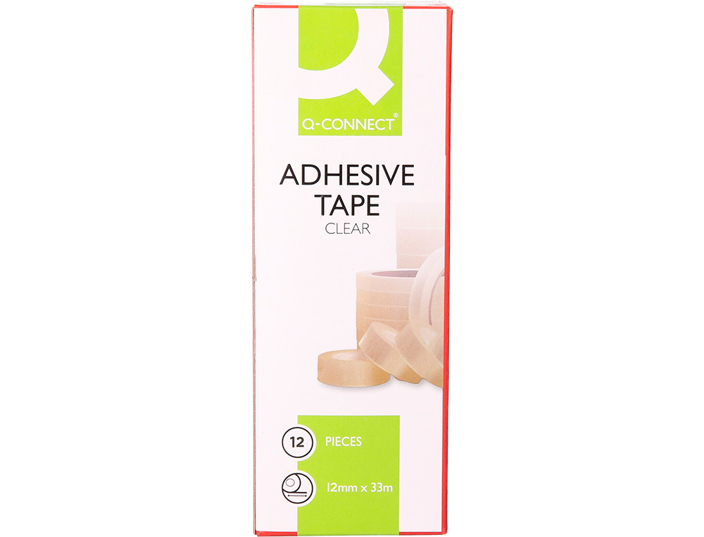 CINTA ADHESIVA Q-CONNECT TRANSPARENTE 33 MT X 12 MM