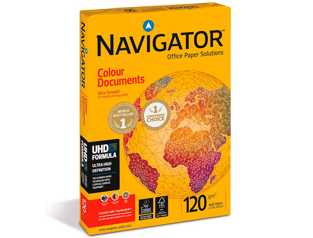 PAPEL FOTOCOPIADORA NAVIGATOR DIN A4 120 GRAMOS PAQUETE DE 250 HOJAS