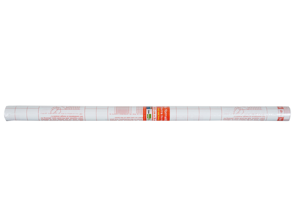 ROLLO PLASTICO ADHESIVO LIDERPAPEL 0,50X1,50 MT 80 MICRAS FORRALIBROS REMOVIBLE