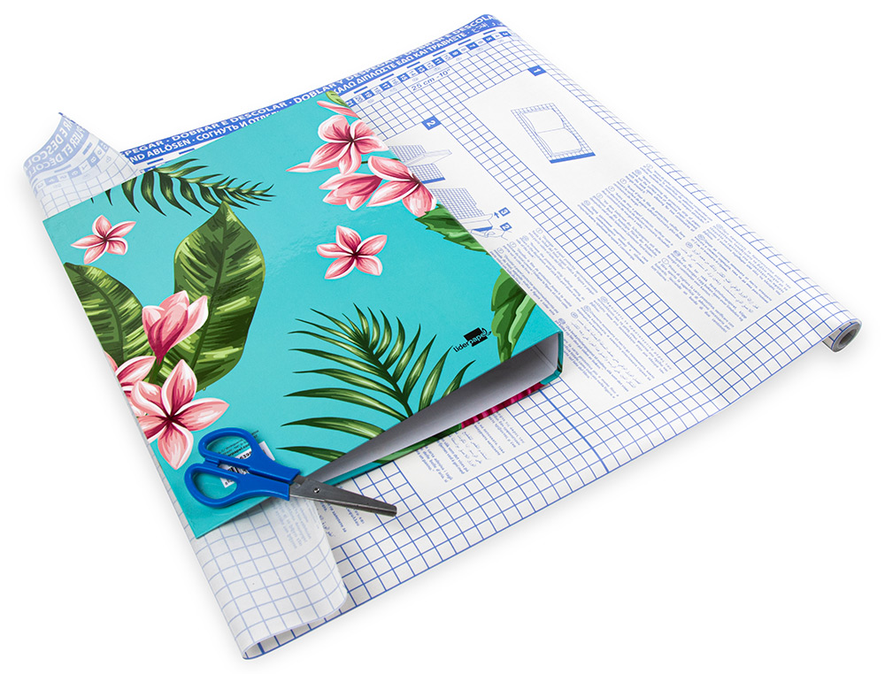 ROLLO PLASTICO ADHESIVO LIDERPAPEL 0,50X3 MT. 8O MICRAS FORRALIBROS REMOVIBLE