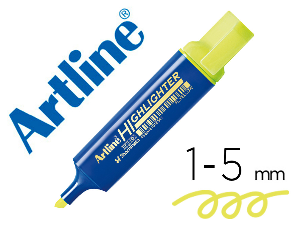 ROTULADOR ARTLINE FLUORESCENTE EKS-600 AMARILLO PUNTA BISELADA