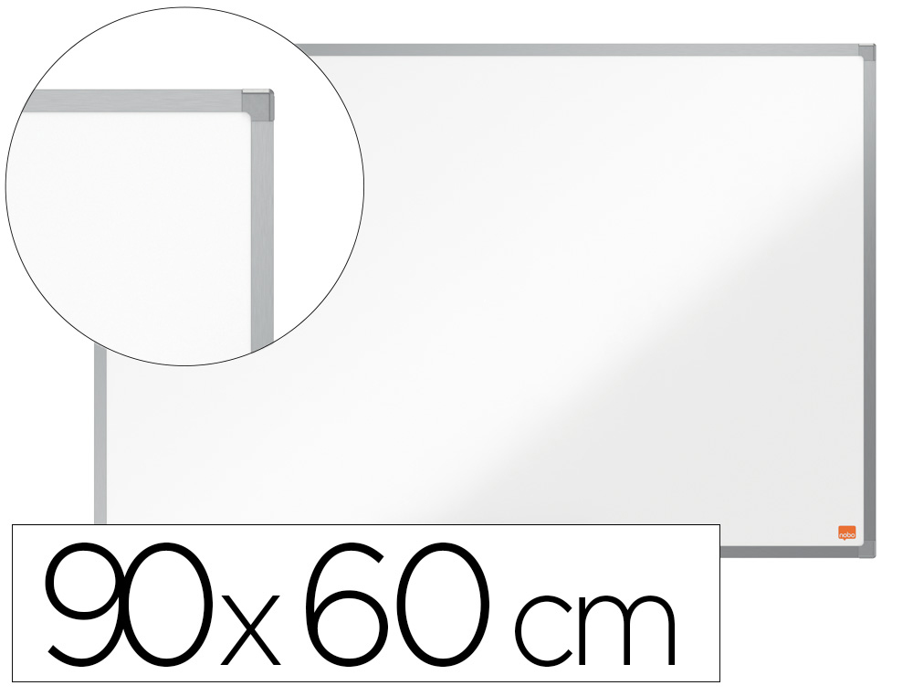 PIZARRA BLANCA NOBO ESSENCE ACERO LACADO 900X600 MM