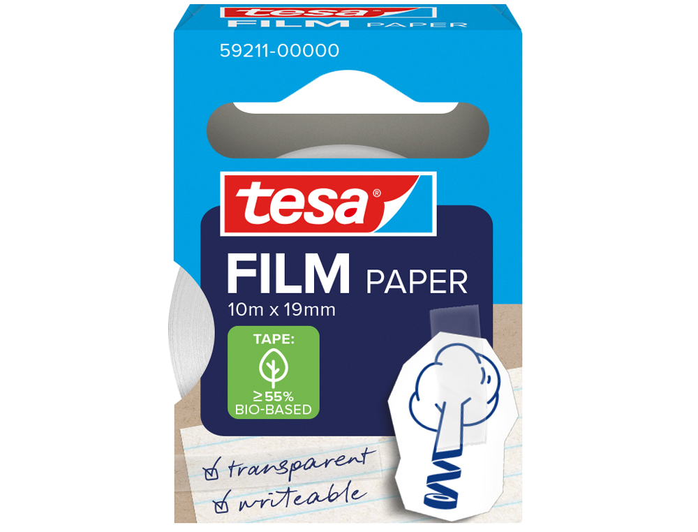 CINTA ADHESIVA TESA PAPEL TRANSPARENTE 10 MT X 19 MM