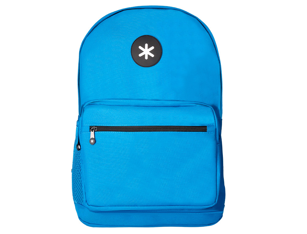 CARTERA ANTARTIK MOCHILA CON ASA Y BOLSILLO FRONTAL CONCREMALLERA COLOR AZUL 320X140X430 MM